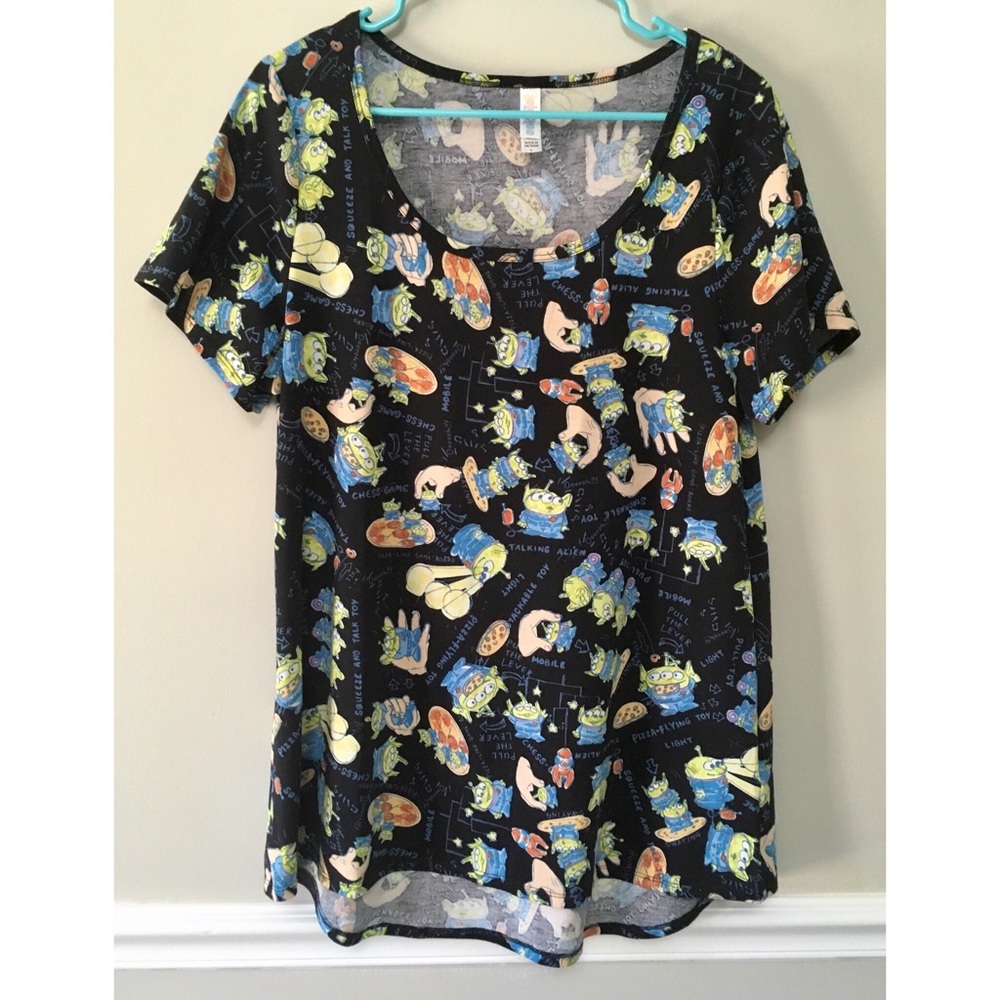 LuLaRoe Disney Toy Story Black Classic T, Large